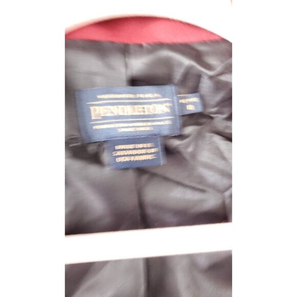 Pendleton Burgundy Red Virgin Wool Blazer Seasonless Woolen Mills 8P - Picture 5 of 5